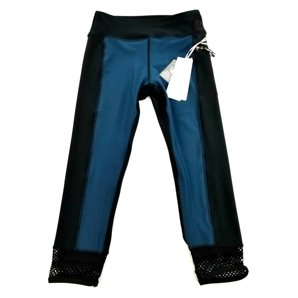 X by Gottex women legging XGT-1805C blue black S/P MSRP $75